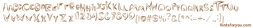 Шрифт OutbackOutline – коричневые шрифты на белом фоне
