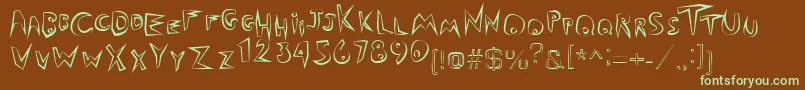 OutbackOutline Font – Green Fonts on Brown Background