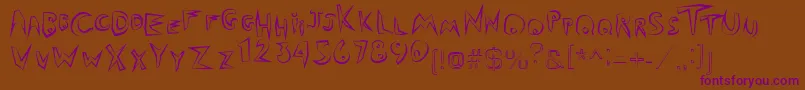 OutbackOutline Font – Purple Fonts on Brown Background