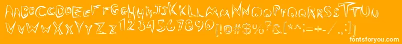 OutbackOutline Font – White Fonts on Orange Background