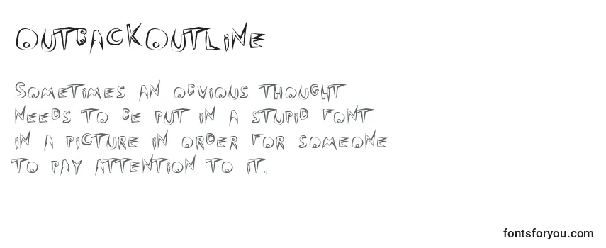 フォントOutbackOutline