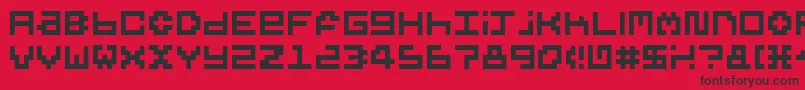 フォント5peero – 赤い背景に黒い文字