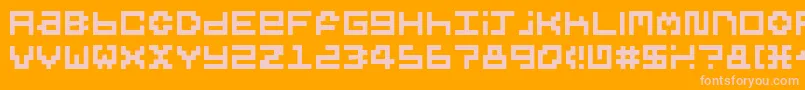 5peero Font – Pink Fonts on Orange Background