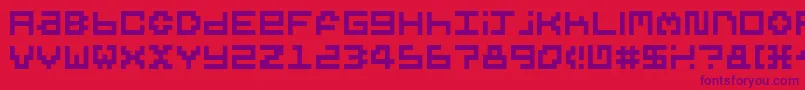 5peero Font – Purple Fonts on Red Background