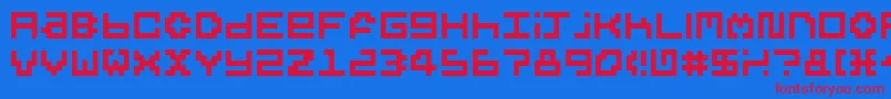5peero Font – Red Fonts on Blue Background