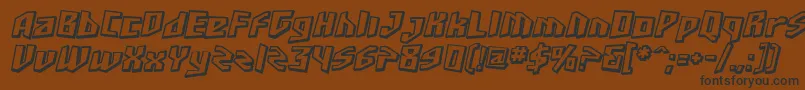 Шрифт SfJunkCultureShadedOblique – чёрные шрифты на коричневом фоне