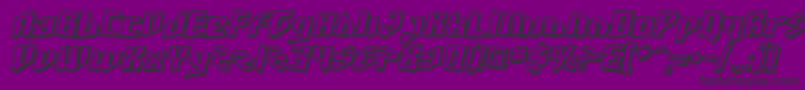 SfJunkCultureShadedOblique Font – Black Fonts on Purple Background
