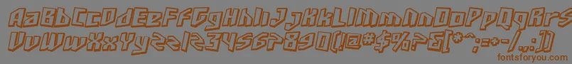 Шрифт SfJunkCultureShadedOblique – коричневые шрифты на сером фоне