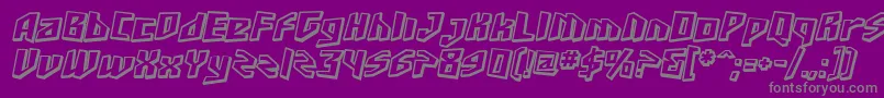 フォントSfJunkCultureShadedOblique – 紫の背景に灰色の文字