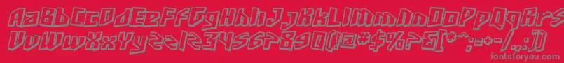 SfJunkCultureShadedOblique Font – Gray Fonts on Red Background