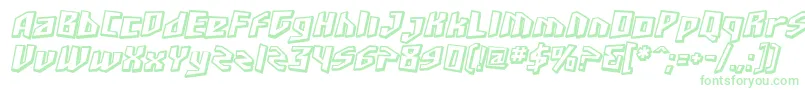 Шрифт SfJunkCultureShadedOblique – зелёные шрифты