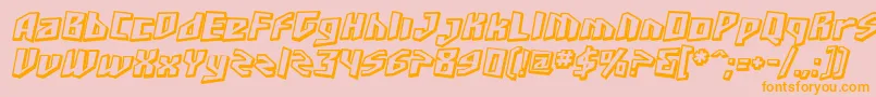 SfJunkCultureShadedOblique Font – Orange Fonts on Pink Background