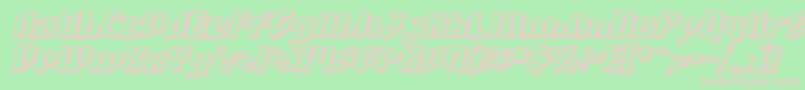 Шрифт SfJunkCultureShadedOblique – розовые шрифты на зелёном фоне