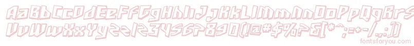 Шрифт SfJunkCultureShadedOblique – розовые шрифты на белом фоне