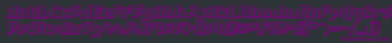 Шрифт SfJunkCultureShadedOblique – фиолетовые шрифты на чёрном фоне