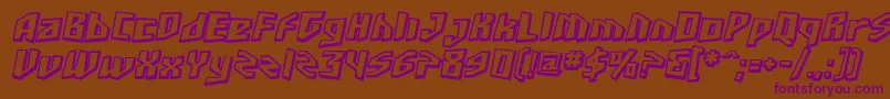 SfJunkCultureShadedOblique Font – Purple Fonts on Brown Background