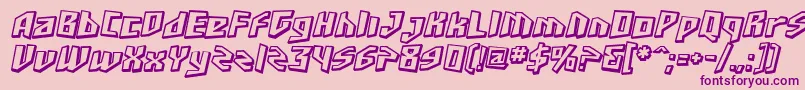 SfJunkCultureShadedOblique Font – Purple Fonts on Pink Background