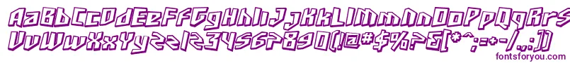SfJunkCultureShadedOblique-Schriftart – Violette Schriften auf weißem Hintergrund