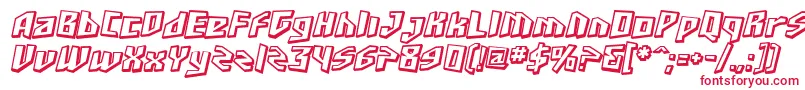 Шрифт SfJunkCultureShadedOblique – красные шрифты на белом фоне