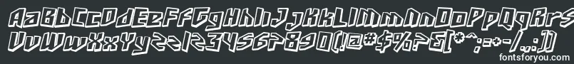 SfJunkCultureShadedOblique Font – White Fonts on Black Background