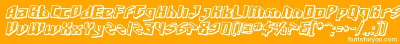 フォントSfJunkCultureShadedOblique – オレンジの背景に白い文字