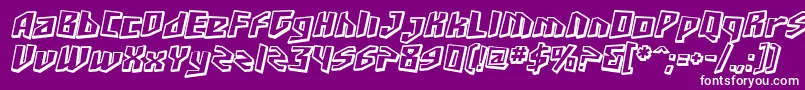 SfJunkCultureShadedOblique Font – White Fonts on Purple Background