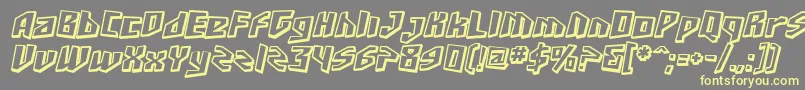 SfJunkCultureShadedOblique Font – Yellow Fonts on Gray Background