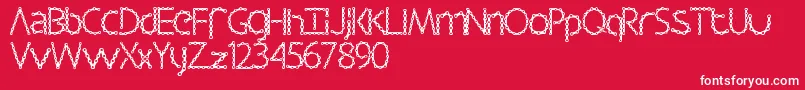 Barbalicious Font – White Fonts on Red Background