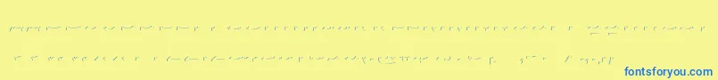 Agreloyinb1 Font – Blue Fonts on Yellow Background