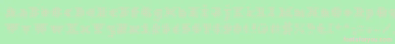 BarDot Font – Pink Fonts on Green Background