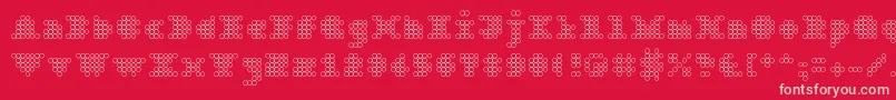 BarDot Font – Pink Fonts on Red Background