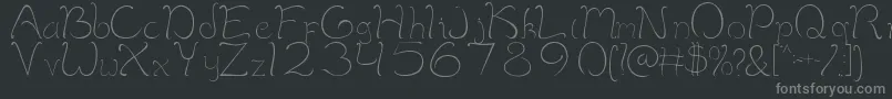 Czcionka MaimelanieRegular – szare czcionki na czarnym tle