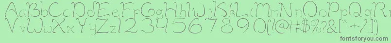 MaimelanieRegular Font – Gray Fonts on Green Background