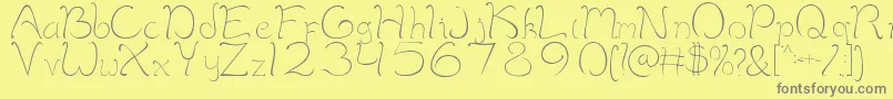 MaimelanieRegular Font – Gray Fonts on Yellow Background
