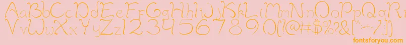 MaimelanieRegular Font – Orange Fonts on Pink Background