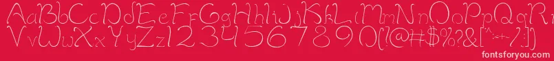 MaimelanieRegular Font – Pink Fonts on Red Background