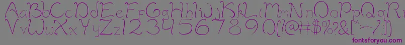 MaimelanieRegular Font – Purple Fonts on Gray Background