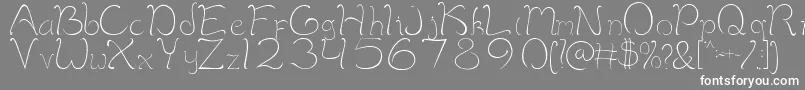 MaimelanieRegular Font – White Fonts on Gray Background