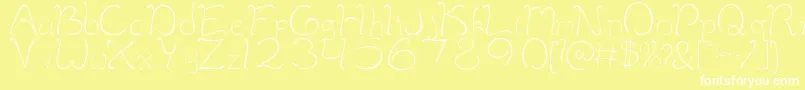 MaimelanieRegular Font – White Fonts on Yellow Background
