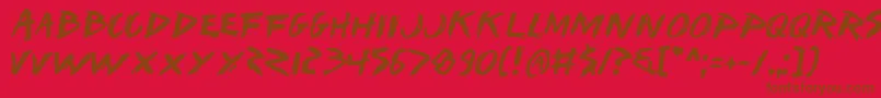 Iwant Font – Brown Fonts on Red Background