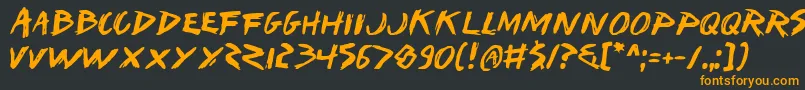 Iwant Font – Orange Fonts on Black Background