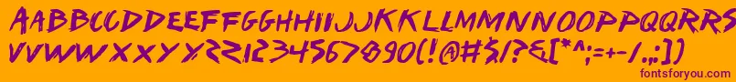 Iwant Font – Purple Fonts on Orange Background