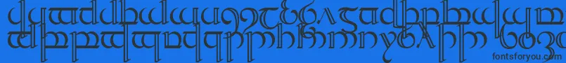 Quencap2-fontti – mustat fontit sinisellä taustalla