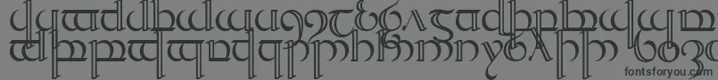 Шрифт Quencap2 – чёрные шрифты на сером фоне