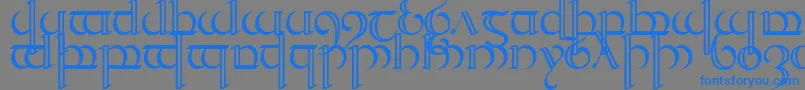 Quencap2-Schriftart – Blaue Schriften auf grauem Hintergrund