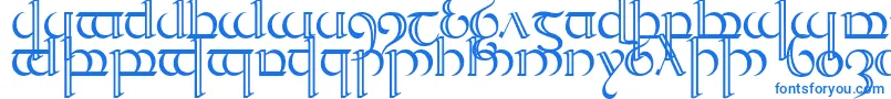 Quencap2-Schriftart – Blaue Schriften