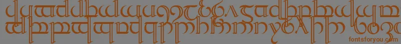 Quencap2-fontti – ruskeat fontit harmaalla taustalla
