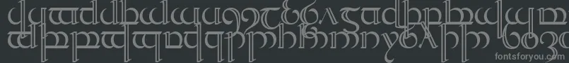Quencap2-Schriftart – Graue Schriften auf schwarzem Hintergrund