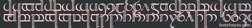 Шрифт Quencap2 – розовые шрифты на чёрном фоне