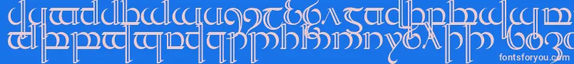 Шрифт Quencap2 – розовые шрифты на синем фоне